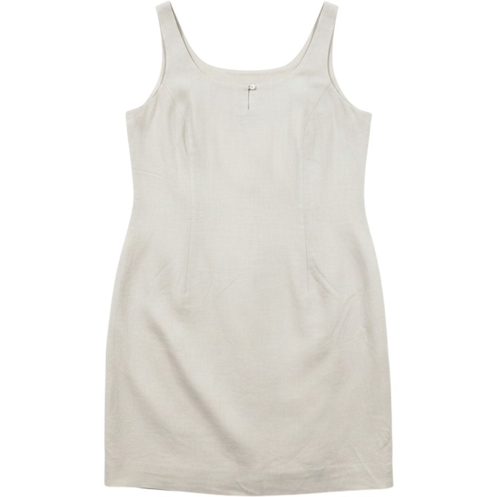 Vintage Rafaella Sport Linen Shift Dress‎ Beige 12 NWT Minimalist Neutral